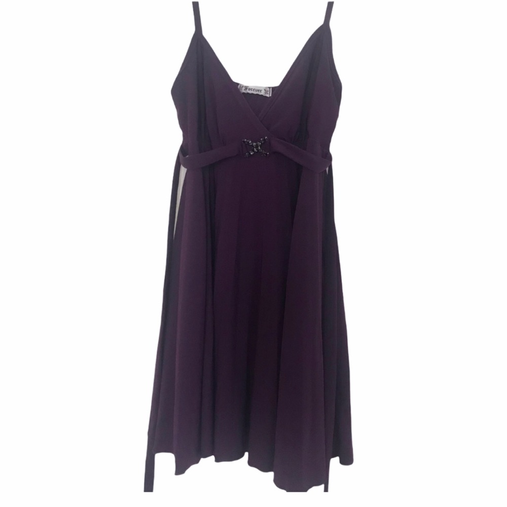 elegant embellished dark purple cami/ tank top